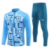 Olympique de Marseille Sweat d'Entraînement Quarter-Zip 2024-25 Bleue Pour Homme